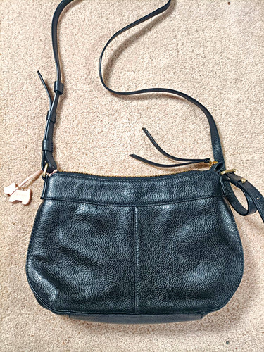Radley black leather crossbody - black,
