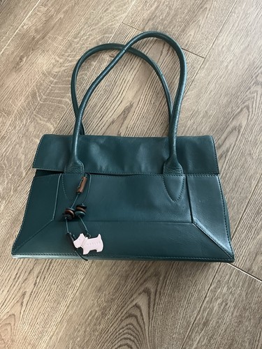 Radley green leather handbag - radley,