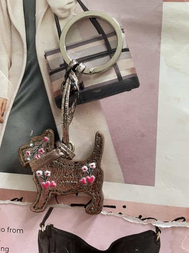Radley bronze leather dog tag - radley,