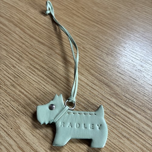 Radley green leather bag charm - green,