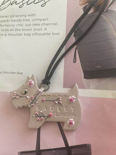Radley cream leather dog - leather, tag