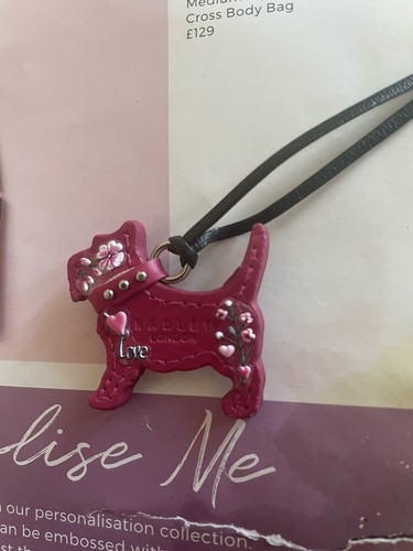 Radley pink leather dog - leather,