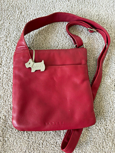 Radley red leather crossbody - leather,