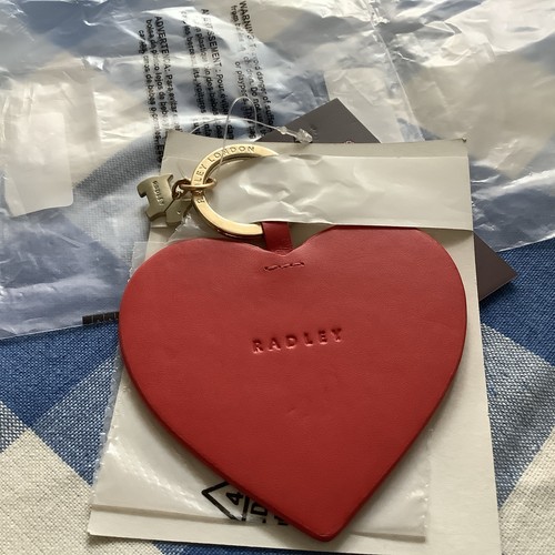 Bnib radley leather key ring - radley,
