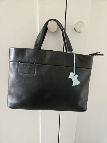 Radley black leather grab bag - black,