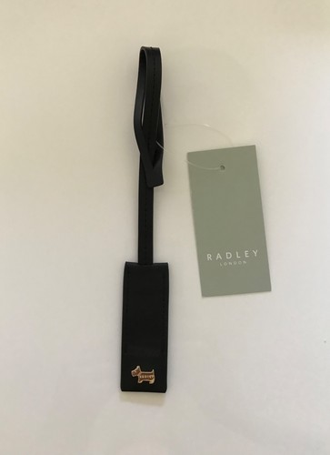 Radley leather bag charm black - radley,