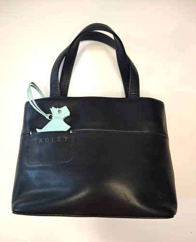 Radley black leather small top - leather,